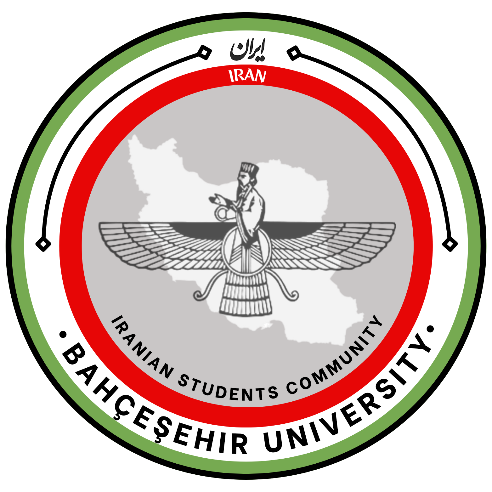 Circular logo for Bahcesehir University Iranian Students Community